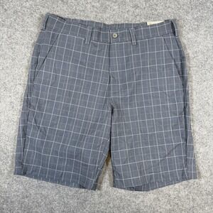 PGA TOUR Golf Shorts Mens 32 Gray Plaid Active Waistband Stretch Athletic